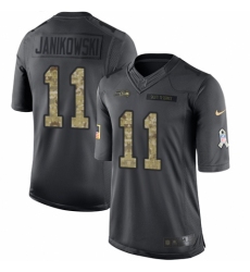 Youth Nike Seattle Seahawks #11 Sebastian Janikowski Limited Black 2016 Salute to Service NFL Jersey