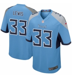 Men's Nike Tennessee Titans #33 Dion Lewis Game Light Blue Alternate NFL Jersey