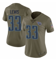 Women's Nike Tennessee Titans #33 Dion Lewis Limited Olive 2017 Salute to Service NFL Jersey