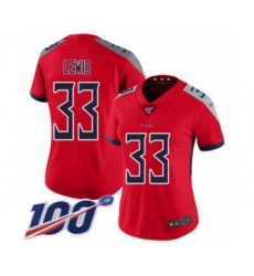 Women's Tennessee Titans #33 Dion Lewis Limited Red Inverted Legend 100th Season Football Jersey
