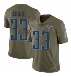 Youth Nike Tennessee Titans #33 Dion Lewis Limited Olive 2017 Salute to Service NFL Jersey