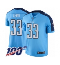 Youth Tennessee Titans #33 Dion Lewis Limited Light Blue Rush Vapor Untouchable 100th Season Football Jersey