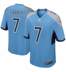 Men's Nike Tennessee Titans #7 Blaine Gabbert Game Light Blue Alternate NFL Jersey