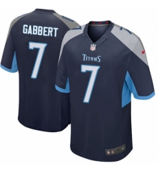 Men's Nike Tennessee Titans #7 Blaine Gabbert Game Navy Blue Team Color NFL Jersey