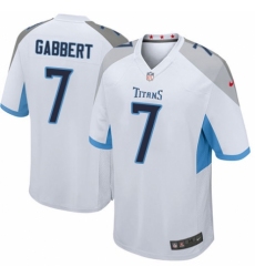 Men's Nike Tennessee Titans #7 Blaine Gabbert Game White NFL Jersey