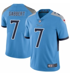 Men's Nike Tennessee Titans #7 Blaine Gabbert Light Blue Alternate Vapor Untouchable Limited Player NFL Jersey