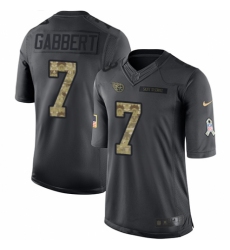 Men's Nike Tennessee Titans #7 Blaine Gabbert Limited Black 2016 Salute to Service NFL Jersey