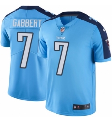 Men's Nike Tennessee Titans #7 Blaine Gabbert Limited Light Blue Rush Vapor Untouchable NFL Jersey