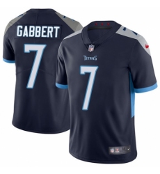 Men's Nike Tennessee Titans #7 Blaine Gabbert Navy Blue Team Color Vapor Untouchable Limited Player NFL Jersey