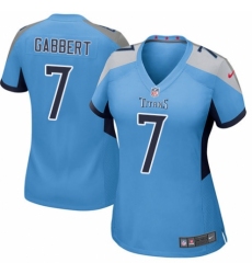 Women's Nike Tennessee Titans #7 Blaine Gabbert Game Light Blue Alternate NFL Jersey