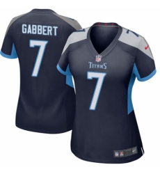 Women's Nike Tennessee Titans #7 Blaine Gabbert Game Navy Blue Team Color NFL Jersey
