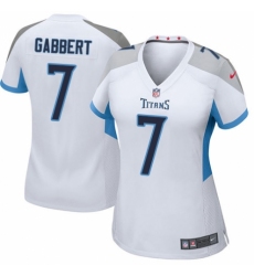 Women's Nike Tennessee Titans #7 Blaine Gabbert Game White NFL Jersey