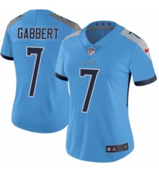Women's Nike Tennessee Titans #7 Blaine Gabbert Light Blue Alternate Vapor Untouchable Limited Player NFL Jersey