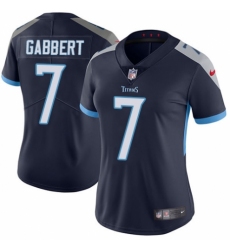 Women's Nike Tennessee Titans #7 Blaine Gabbert Navy Blue Team Color Vapor Untouchable Elite Player NFL Jersey