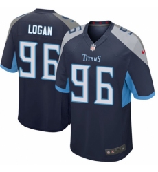 Men's Nike Tennessee Titans #96 Bennie Logan Game Navy Blue Team Color NFL Jersey