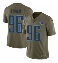 Men's Nike Tennessee Titans #96 Bennie Logan Limited Olive 2017 Salute to Service NFL Jersey