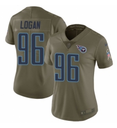 Women's Nike Tennessee Titans #96 Bennie Logan Limited Olive 2017 Salute to Service NFL Jersey