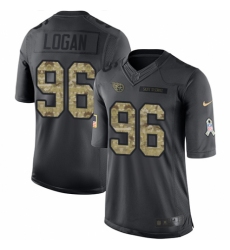 Youth Nike Tennessee Titans #96 Bennie Logan Limited Black 2016 Salute to Service NFL Jersey