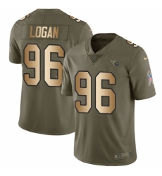 Youth Nike Tennessee Titans #96 Bennie Logan Limited Olive/Gold 2017 Salute to Service NFL Jersey