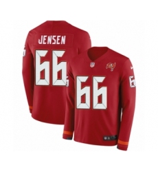 Men's Nike Tampa Bay Buccaneers #66 Ryan Jensen Limited Red Therma Long Sleeve NFL Jersey