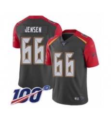 Men's Tampa Bay Buccaneers #66 Ryan Jensen Limited Gray Inverted Legend 100th Season Football Jersey
