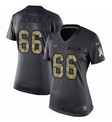 Women's Nike Tampa Bay Buccaneers #66 Ryan Jensen Limited Black 2016 Salute to Service NFL Jersey