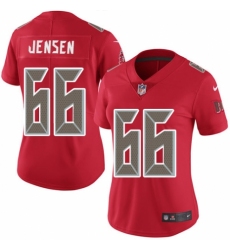 Women's Nike Tampa Bay Buccaneers #66 Ryan Jensen Limited Red Rush Vapor Untouchable NFL Jersey