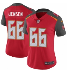 Women's Nike Tampa Bay Buccaneers #66 Ryan Jensen Red Team Color Vapor Untouchable Limited Player NFL Jersey