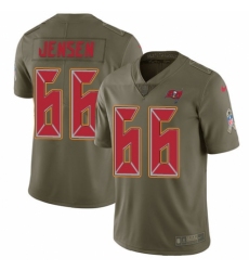 Youth Nike Tampa Bay Buccaneers #66 Ryan Jensen Limited Olive 2017 Salute to Service NFL Jersey