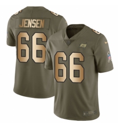 Youth Nike Tampa Bay Buccaneers #66 Ryan Jensen Limited Olive/Gold 2017 Salute to Service NFL Jersey