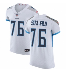 Men's Nike Tennessee Titans #76 Xavier Su'a-Filo White Vapor Untouchable Elite Player NFL Jersey