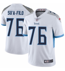 Men's Nike Tennessee Titans #76 Xavier Su'a-Filo White Vapor Untouchable Limited Player NFL Jersey