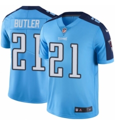 Men's Nike Tennessee Titans #21 Malcolm Butler Elite Light Blue Rush Vapor Untouchable NFL Jersey