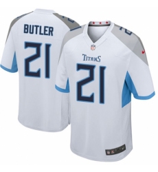 Men's Nike Tennessee Titans #21 Malcolm Butler Game White NFL Jersey