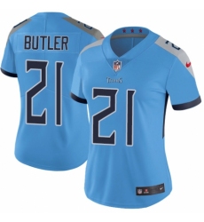 Women's Nike Tennessee Titans #21 Malcolm Butler Light Blue Alternate Vapor Untouchable Limited Player NFL Jersey