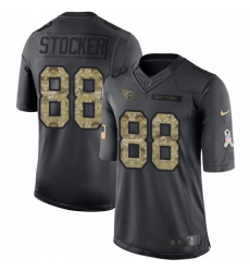 Men's Nike Tennessee Titans #88 Luke Stocker Limited Black 2016 Salute to Service NFL Jersey