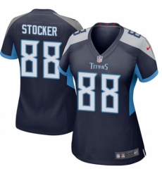 Women's Nike Tennessee Titans #88 Luke Stocker Game Navy Blue Team Color NFL Jersey
