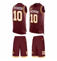 Men's Nike Washington Redskins #10 Paul Richardson Limited Burgundy Red Tank Top Suit NFL Jersey