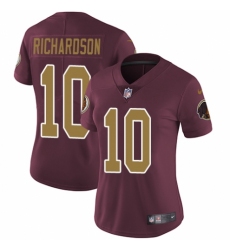 Women's Nike Washington Redskins #10 Paul Richardson Burgundy Red/Gold Number Alternate 80TH Anniversary Vapor Untouchable Limited Player NFL Jersey