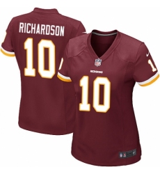 Women's Nike Washington Redskins #10 Paul Richardson Game Burgundy Red Team Color NFL Jersey