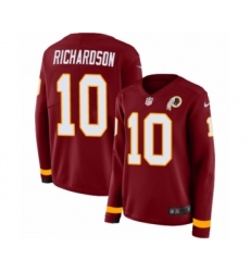Women's Nike Washington Redskins #10 Paul Richardson Limited Burgundy Therma Long Sleeve NFL Jersey