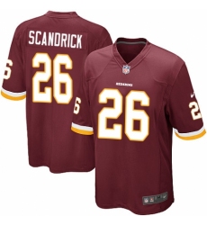 Men's Nike Washington Redskins #26 Orlando Scandrick Game Burgundy Red Team Color NFL Jersey
