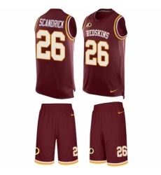Men's Nike Washington Redskins #26 Orlando Scandrick Limited Burgundy Red Tank Top Suit NFL Jersey