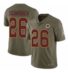 Men's Nike Washington Redskins #26 Orlando Scandrick Limited Olive 2017 Salute to Service NFL Jersey