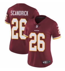 Women's Nike Washington Redskins #26 Orlando Scandrick Burgundy Red Team Color Vapor Untouchable Limited Player NFL Jersey
