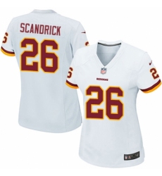 Women's Nike Washington Redskins #26 Orlando Scandrick Game White NFL Jersey
