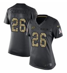 Women's Nike Washington Redskins #26 Orlando Scandrick Limited Black 2016 Salute to Service NFL Jersey