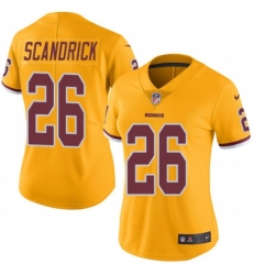 Women's Nike Washington Redskins #26 Orlando Scandrick Limited Gold Rush Vapor Untouchable NFL Jersey