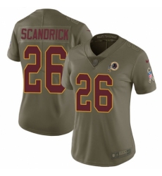 Women's Nike Washington Redskins #26 Orlando Scandrick Limited Olive 2017 Salute to Service NFL Jersey