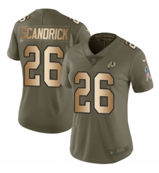 Women's Nike Washington Redskins #26 Orlando Scandrick Limited Olive/Gold 2017 Salute to Service NFL Jersey